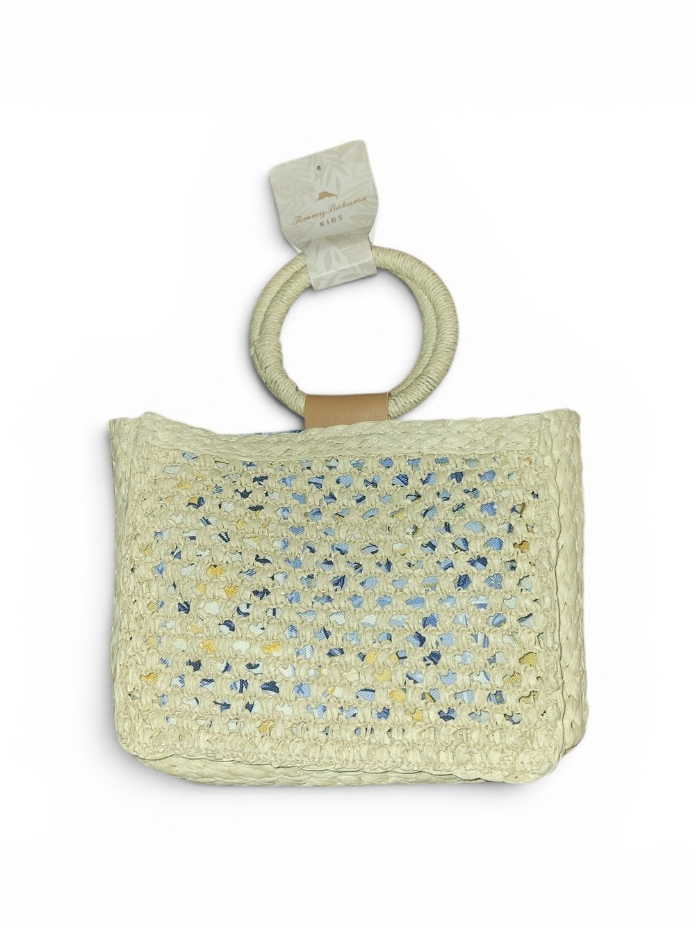 Tommy Bahama Kids Resort Collection Woven Straw Mini Top-Handle Bag. !